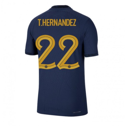 France Theo Hernandez #22 Replica Home Shirt World Cup 2022 Short Sleeve